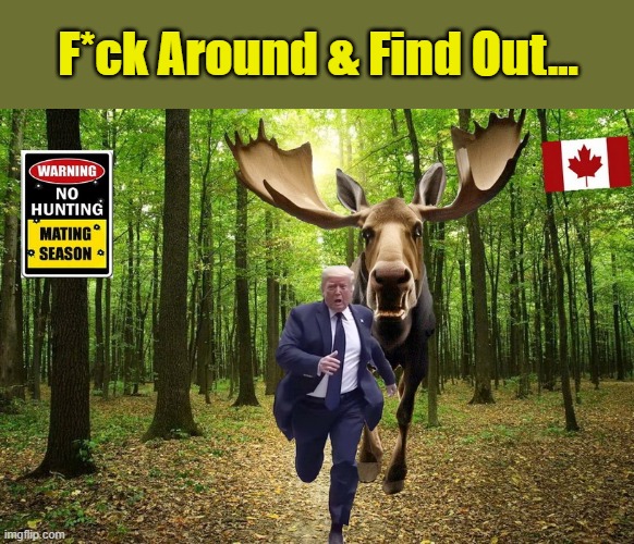 OH CANADA! | F*ck Around & Find Out... | image tagged in meanwhile in canada,canada,america vs canada,donald trump the clown,donald trump is an idiot | made w/ Imgflip meme maker