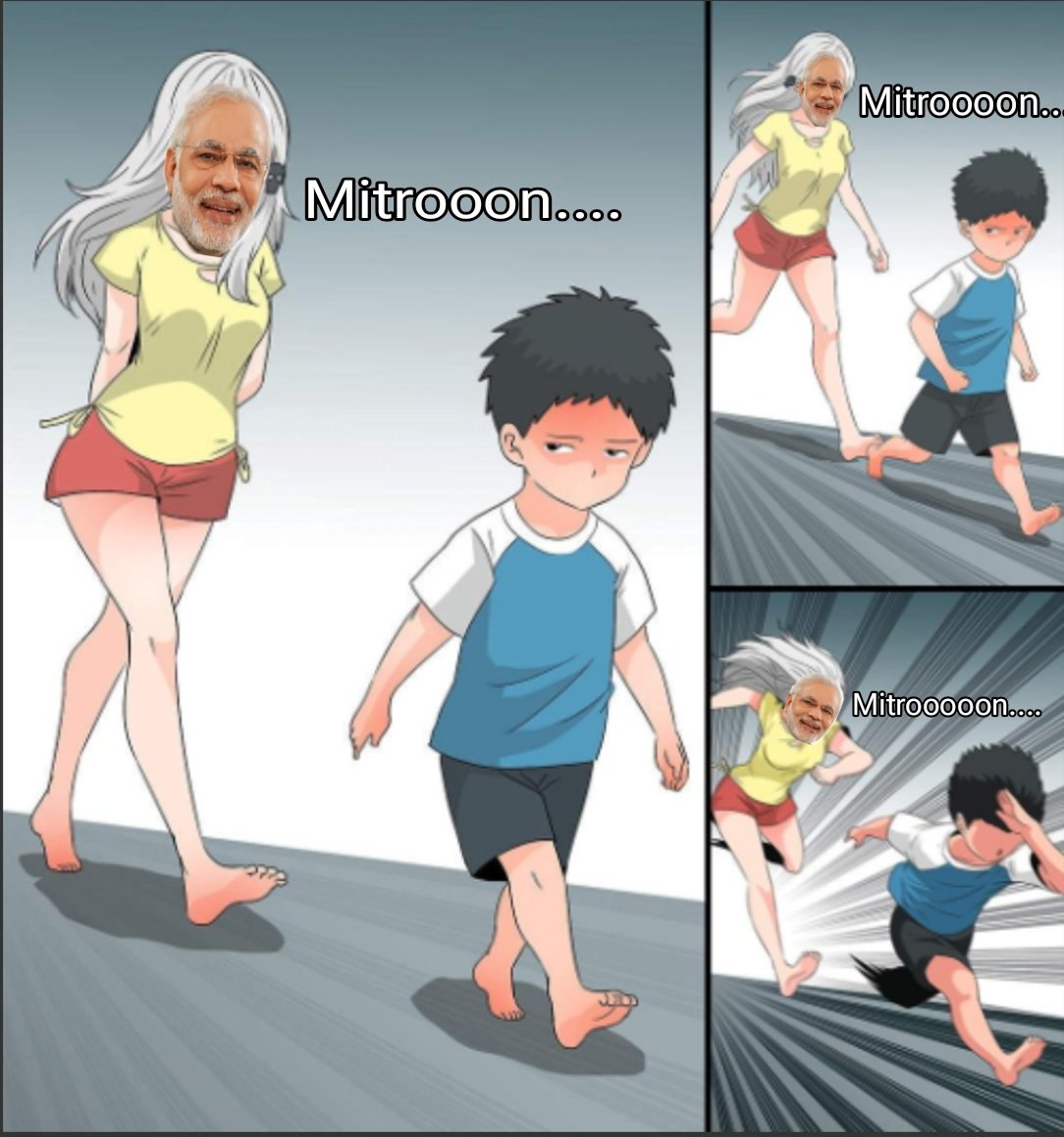 pm narendra modi mitro meme funny Blank Meme Template