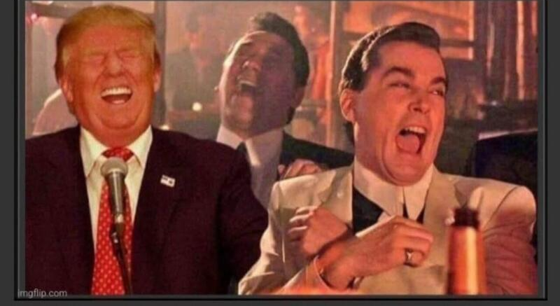 Trump laughing Blank Meme Template