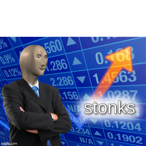 Stonks Blank Meme Template