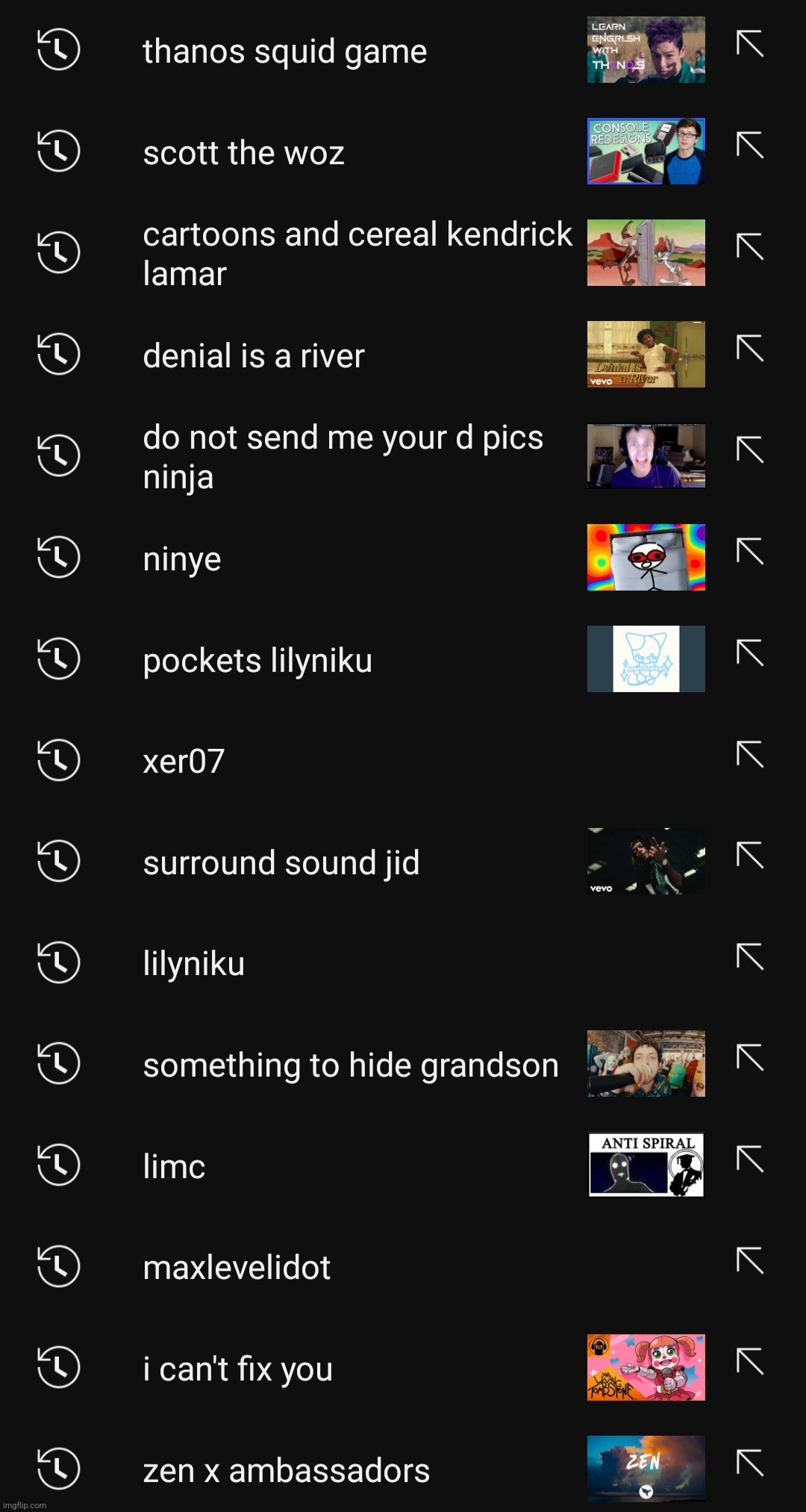 search history reveal | made w/ Imgflip meme maker