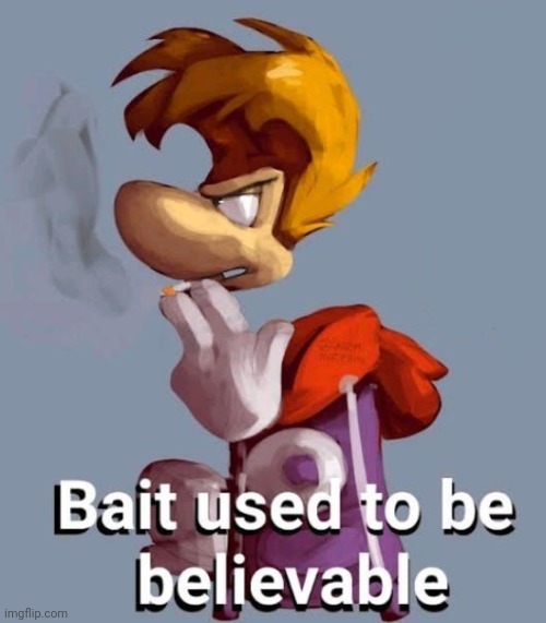 bait used to be believable | image tagged in bait used to be believable | made w/ Imgflip meme maker