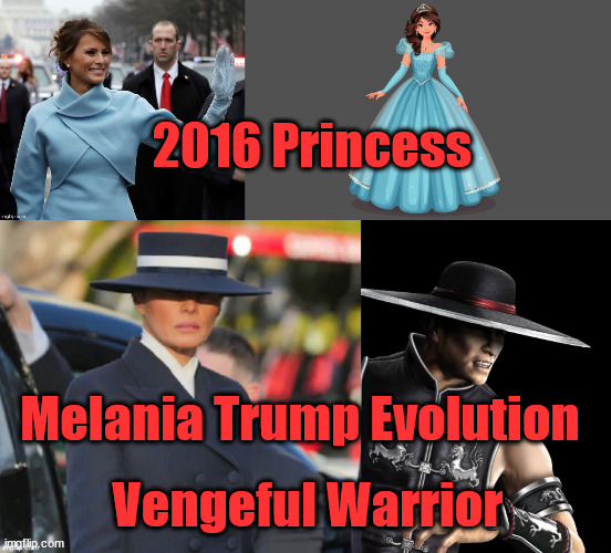 Evolution of Melania | 2016 Princess; Melania Trump Evolution; Vengeful Warrior | image tagged in melania trump | made w/ Imgflip meme maker