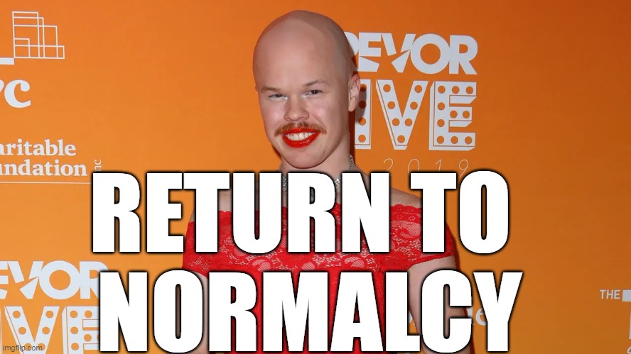 RETURN TO 
NORMALCY | made w/ Imgflip meme maker