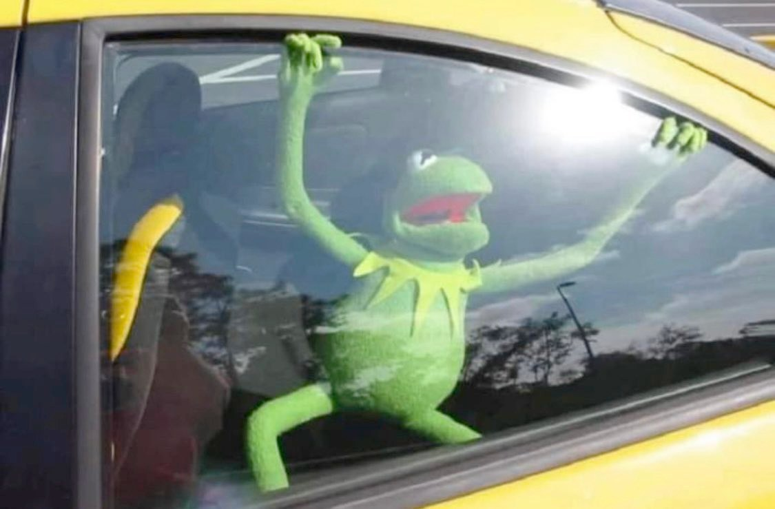 Kermit trying to escape Blank Meme Template