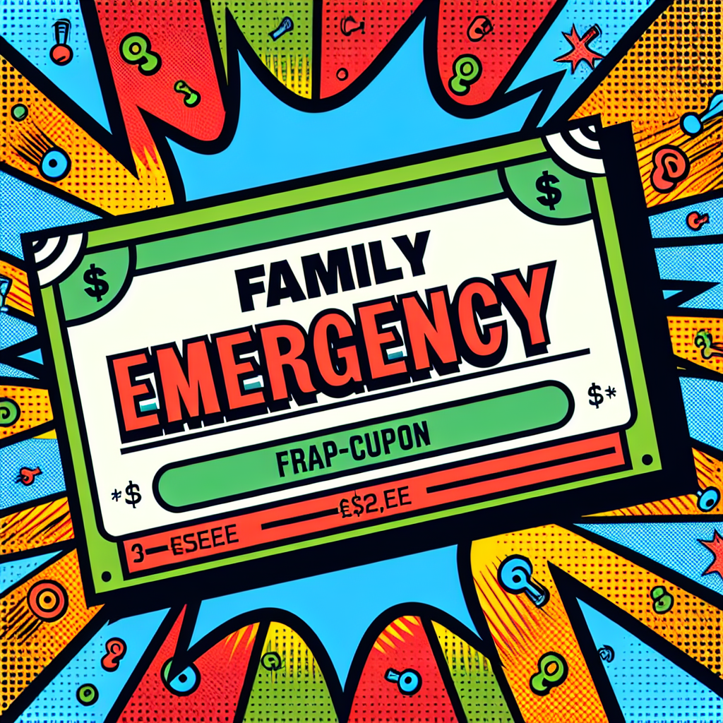 coupon code "Family Emergency" Blank Meme Template