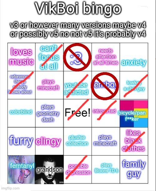 how can an Iraqi be a femboy | image tagged in vikboi bingo | made w/ Imgflip meme maker