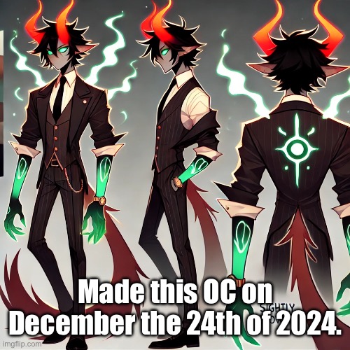 I know this ain’t Invader Zim, but the owner wanted to see this OC. | Made this OC on December the 24th of 2024. | image tagged in fan art,original character | made w/ Imgflip meme maker