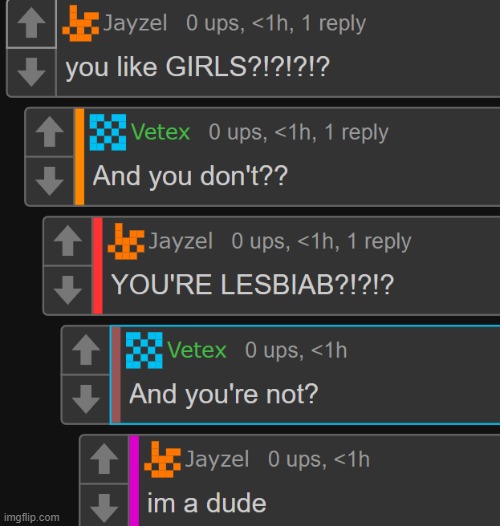 Vetex lesbian confirmed | made w/ Imgflip meme maker