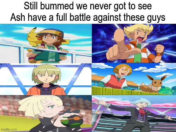 Pokemon battle excitement | Still bummed we never got to see Ash have a full battle against these guys | image tagged in memes,funny,pokemon,anime | made w/ Imgflip meme maker