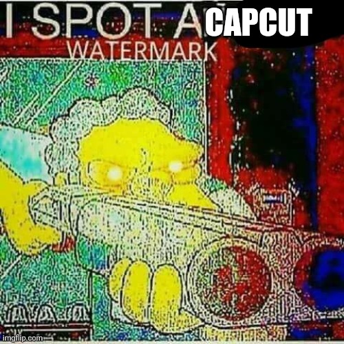 I SPOT AN x WATERMARK | CAPCUT | image tagged in i spot an x watermark | made w/ Imgflip meme maker