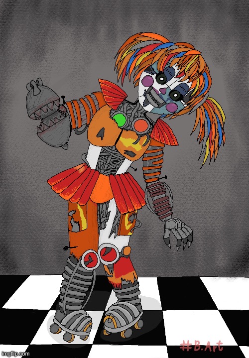 Scrap baby | image tagged in fnaf,digital art | made w/ Imgflip meme maker