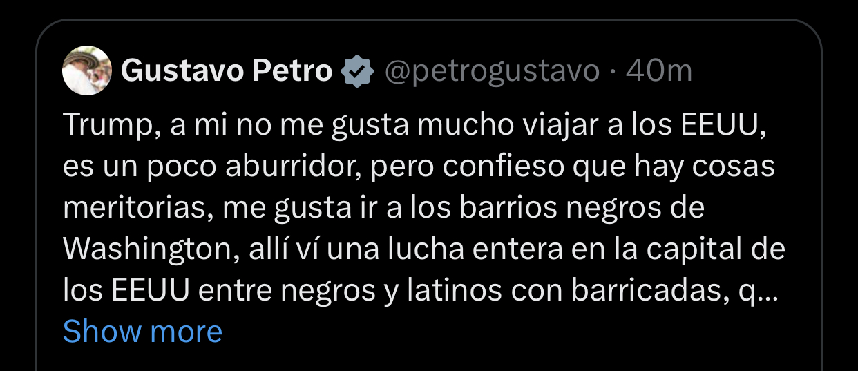 Gustavo Petro owning Blumph Blank Meme Template