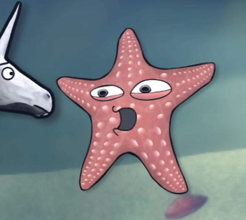 Starfish loves you Blank Meme Template