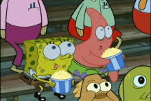 Spongebob Eating Popcorn Blank Meme Template