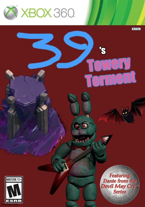 Towery Torment | 's; Towery Torment | image tagged in xbox 360 cartridge blank | made w/ Imgflip meme maker