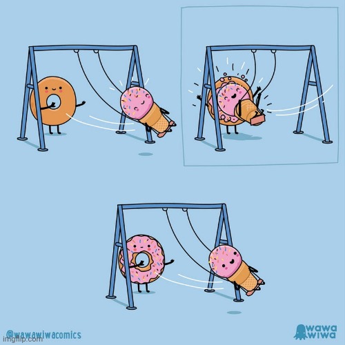 Donut ice cream | image tagged in donut,ice cream,swing,comics,comics/cartoons,swinging | made w/ Imgflip meme maker