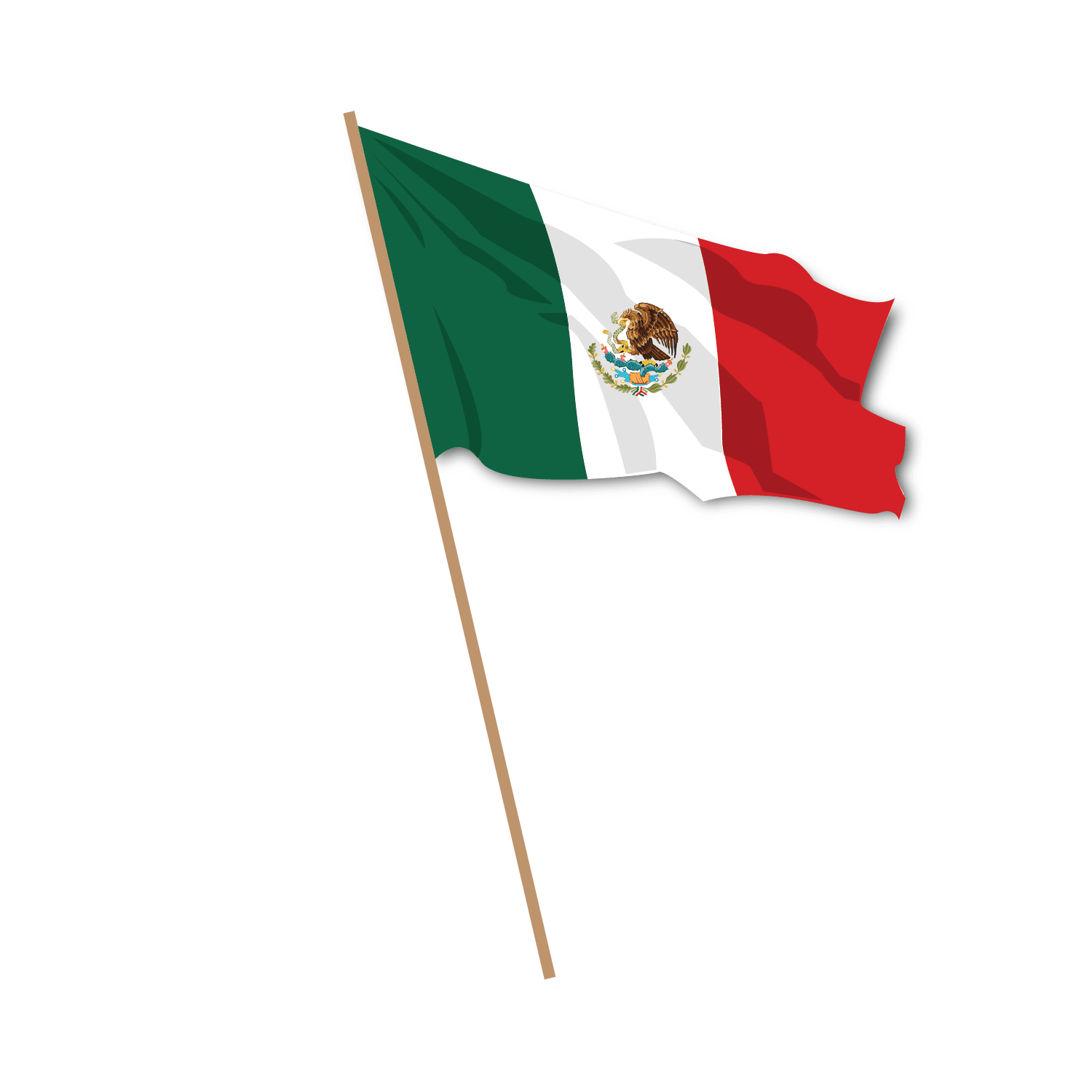 Mexican flag no BG Blank Meme Template
