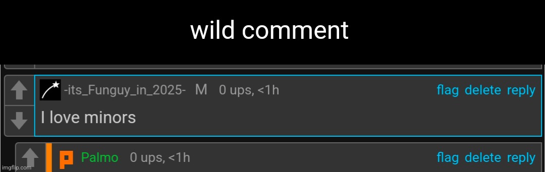 wild comment | made w/ Imgflip meme maker