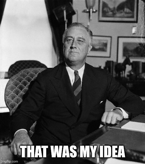 FdR | THAT WAS MY IDEA | image tagged in fdr | made w/ Imgflip meme maker