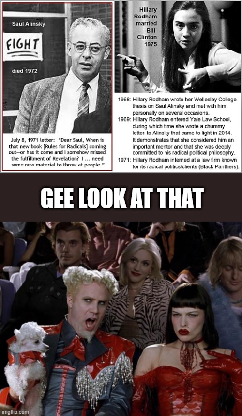 GEE LOOK AT THAT | image tagged in memes,mugatu so hot right now | made w/ Imgflip meme maker