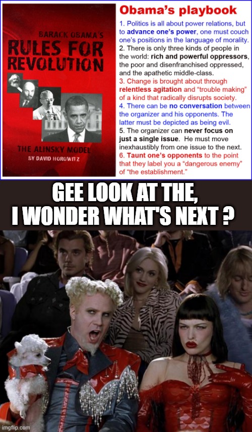 GEE LOOK AT THE, I WONDER WHAT'S NEXT ? | image tagged in memes,mugatu so hot right now | made w/ Imgflip meme maker