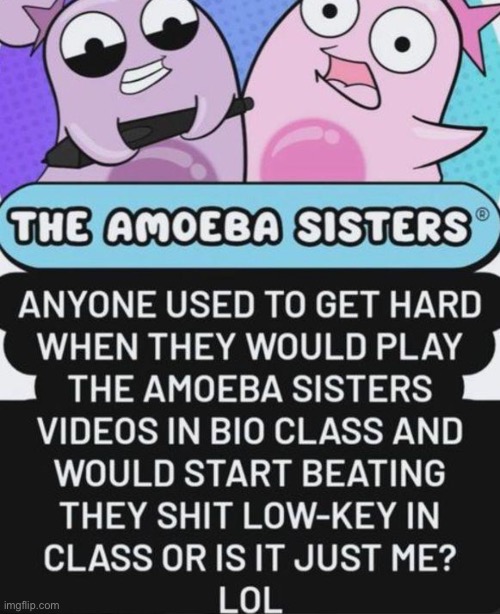 Amoeba sisters | image tagged in gifs,memes,funny,shitpost,offensive,msmg | made w/ Imgflip meme maker