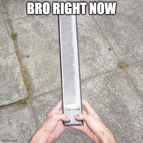 BRO RIGHT NOW | image tagged in super long text | made w/ Imgflip meme maker