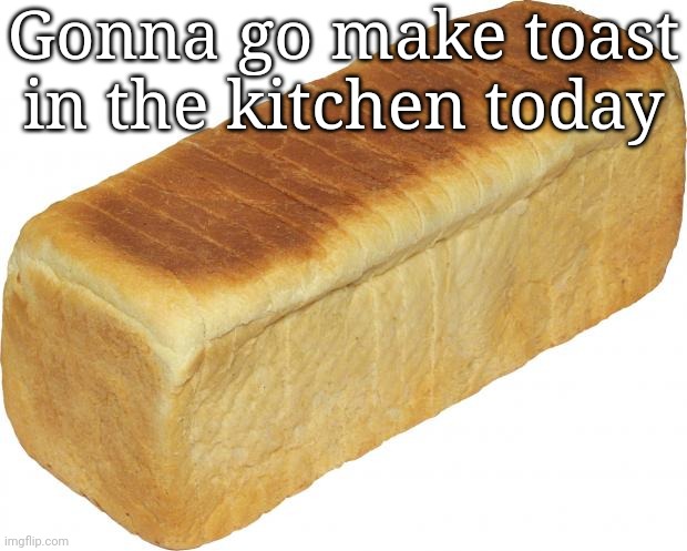 Breadddd | Gonna go make toast in the kitchen today | image tagged in breadddd,msmg,memes | made w/ Imgflip meme maker