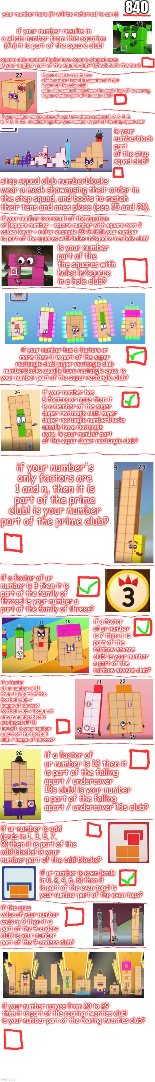 Add a catchy title | 840 | image tagged in numberblocks club finder,numberblocks | made w/ Imgflip meme maker