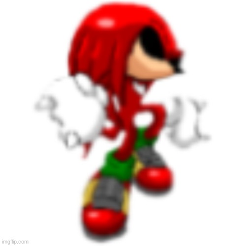 the Knuckles sprite for the game cover | made w/ Imgflip meme maker