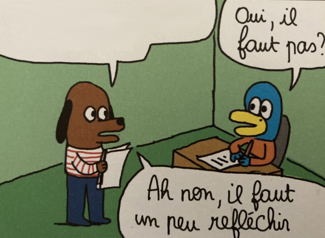 High Quality ah non faut réfléchir Blank Meme Template
