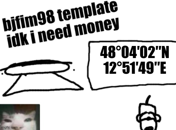 new announcement temp | 48°04′02″N 12°51′49″E | image tagged in new announcement temp | made w/ Imgflip meme maker