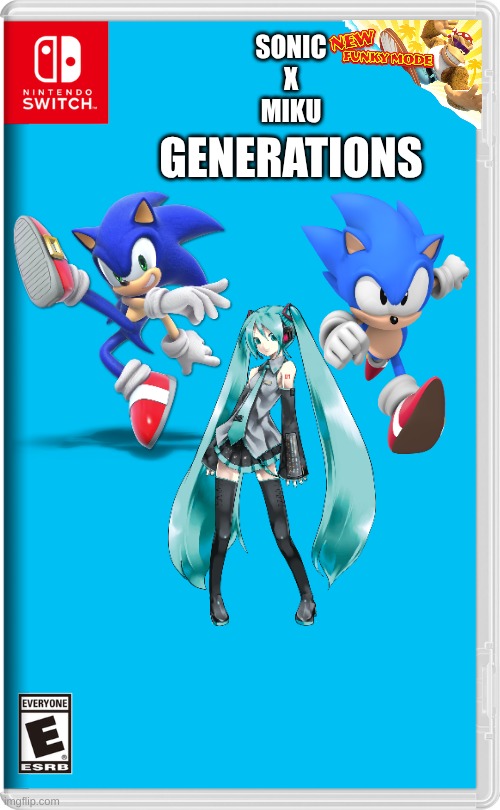 one more left | SONIC
X
MIKU; GENERATIONS | image tagged in nintendo switch | made w/ Imgflip meme maker