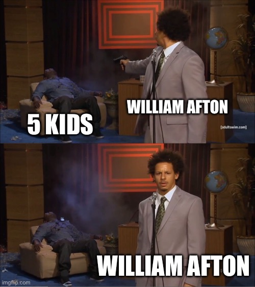 Who Killed Hannibal | WILLIAM AFTON; 5 KIDS; WILLIAM AFTON | image tagged in memes,who killed hannibal | made w/ Imgflip meme maker