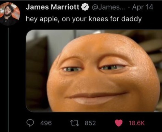 hey apple | image tagged in hey apple | made w/ Imgflip meme maker