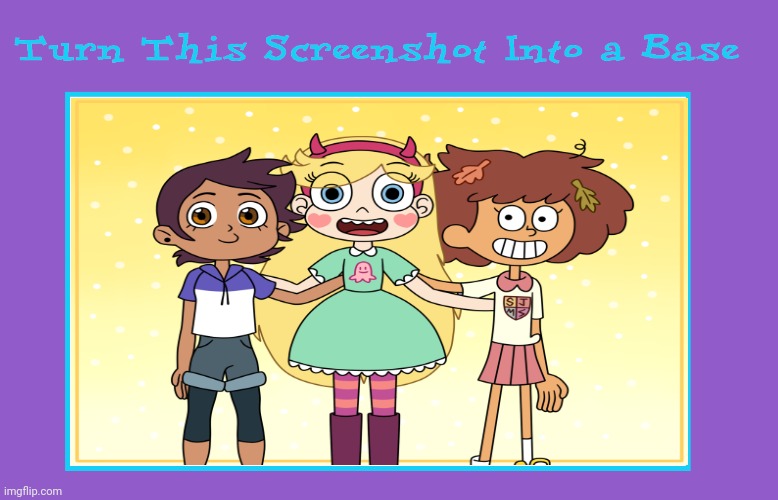 Turn This Picture into a Base (Star Anne and Luz) | image tagged in blank meme turn this screenshot into a base,disney channel,disney xd,star vs the forces of evil,amphibia,the owl house | made w/ Imgflip meme maker