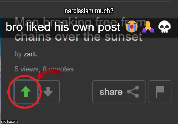 narcissism much? | made w/ Imgflip meme maker