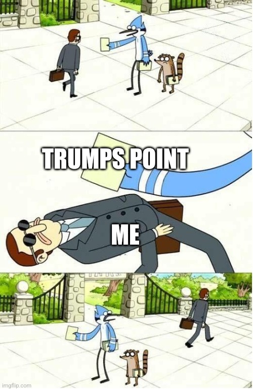 Dodge Flyer | TRUMPS POINT ME | image tagged in dodge flyer | made w/ Imgflip meme maker