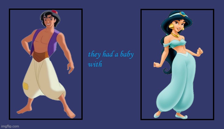 Aladdin They Had a Baby With Jasmine | image tagged in what if a character they had a baby with character,aladdin,jasmine,disney princess,disney prince,ali | made w/ Imgflip meme maker