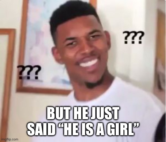 Nick Young | BUT HE JUST SAID “HE IS A GIRL” | image tagged in nick young | made w/ Imgflip meme maker