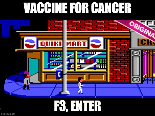 cancer vaccine ellison larry oracle | VACCINE FOR CANCER; F3, ENTER | image tagged in ellison,cancer,vaccine | made w/ Imgflip meme maker