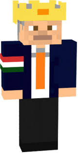 Orbán minecraft skin király Blank Meme Template