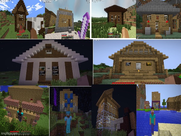 Which out of these 10 bases is the worst to best base | image tagged in minecraft,memes,10 bases | made w/ Imgflip meme maker