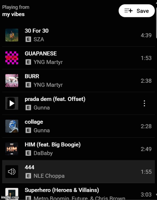 my playlist is cooked | made w/ Imgflip meme maker
