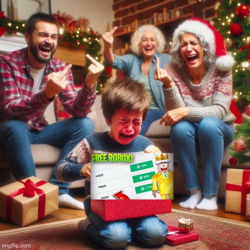 Crying Kid at Xmas | image tagged in crying kid at xmas | made w/ Imgflip meme maker