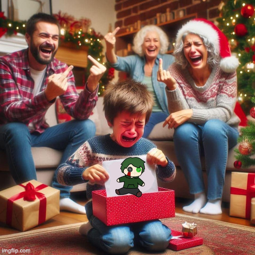 Crying Kid at Xmas | image tagged in crying kid at xmas | made w/ Imgflip meme maker
