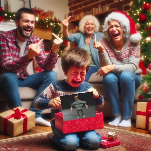 Crying Kid at Xmas | image tagged in crying kid at xmas | made w/ Imgflip meme maker