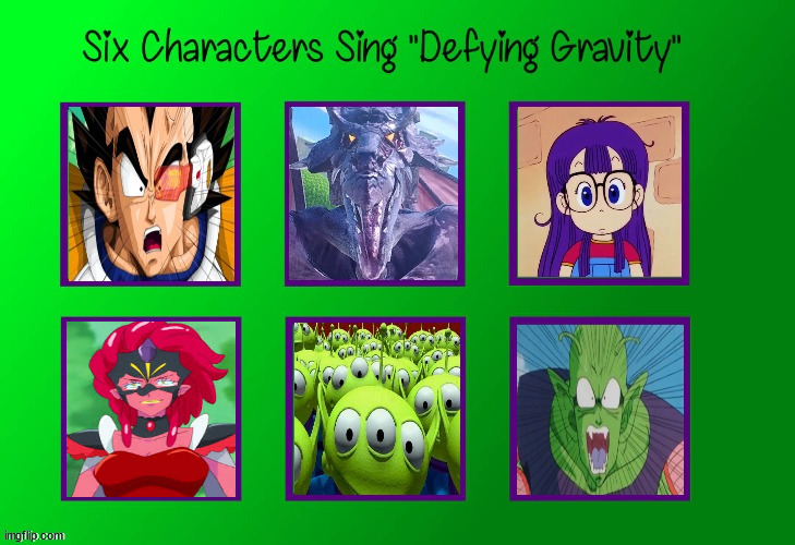 sci-fi characters sing defying gravity | image tagged in sci-fi characters sing defying gravity,wicked,sci-fi,aliens,anime meme,lost in space | made w/ Imgflip meme maker