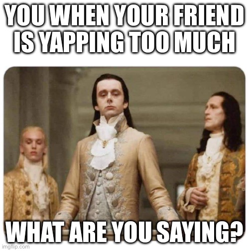 How People Look At Others | YOU WHEN YOUR FRIEND IS YAPPING TOO MUCH; WHAT ARE YOU SAYING? | image tagged in how people look at others | made w/ Imgflip meme maker